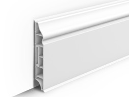 Плинтус напольный фигурный «Идеал Дюра» 80 мм Белый 2,2м длина 10 шт