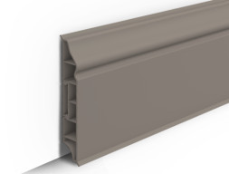 Плинтус напольный фигурный «Идеал Дюра» 80 мм Платиново-серый 2,2м длина 10 шт