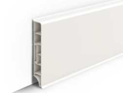 Плинтус напольный прямой «Идеал Дюра» 80 мм Молочно-белый 2,2м длина 10 шт