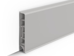 Плинтус напольный прямой «Идеал Дюра» 80 мм Светло-серый  2,2м длина 10 шт