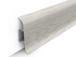 Плинтус Идеал Классик Дуб Айсберг 70 мм с центральной планкой длина 2,2м 20 шт