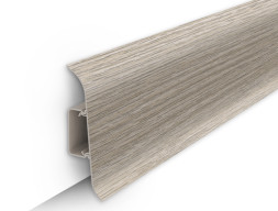 Плинтус Идеал Классик ЯСЕНЬ 70 мм с центральной планкой длина 2,2м 20 шт