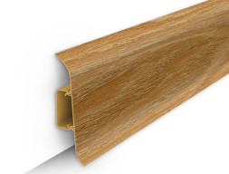 Плинтус Идеал Классик Дуб Коньячный 70 мм с центральной планкой длина 2,2м 20 шт