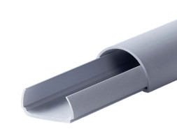 Кабель канал универсальный 20х12 полукруг серый