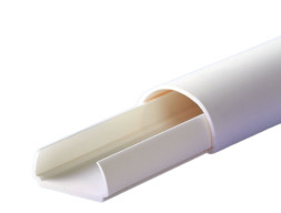 Кабель канал универсальный 20x12 полукруг белый