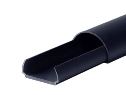 Кабель канал универсальный 20х12 полукруг черный